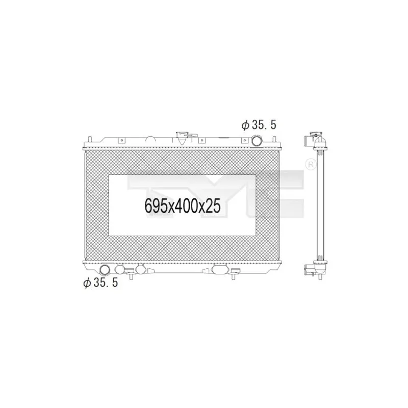 Radiateur, refroidissement du moteur TYC 724-1010