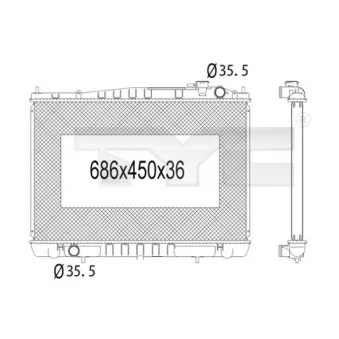 Radiateur, refroidissement du moteur TYC 724-1011
