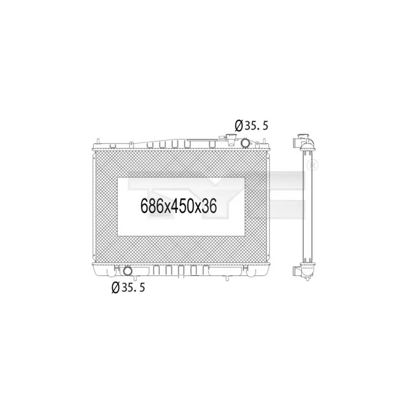 Radiateur, refroidissement du moteur TYC 724-1011