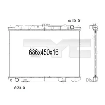 Radiateur, refroidissement du moteur TYC