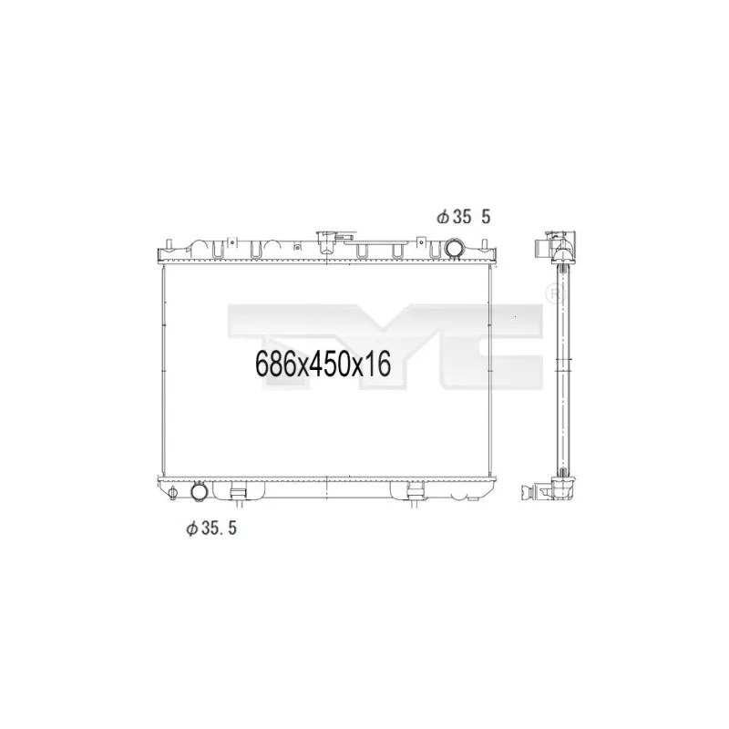 Radiateur, refroidissement du moteur TYC 724-1013