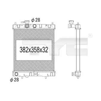 Radiateur, refroidissement du moteur TYC 724-1016