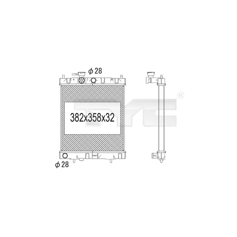 Radiateur, refroidissement du moteur TYC 724-1016