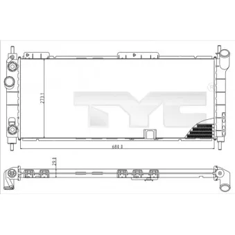 Radiateur, refroidissement du moteur TYC 725-0003