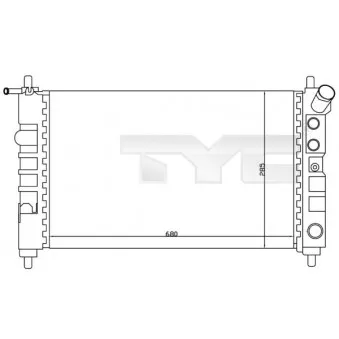 Radiateur, refroidissement du moteur TYC 725-0005