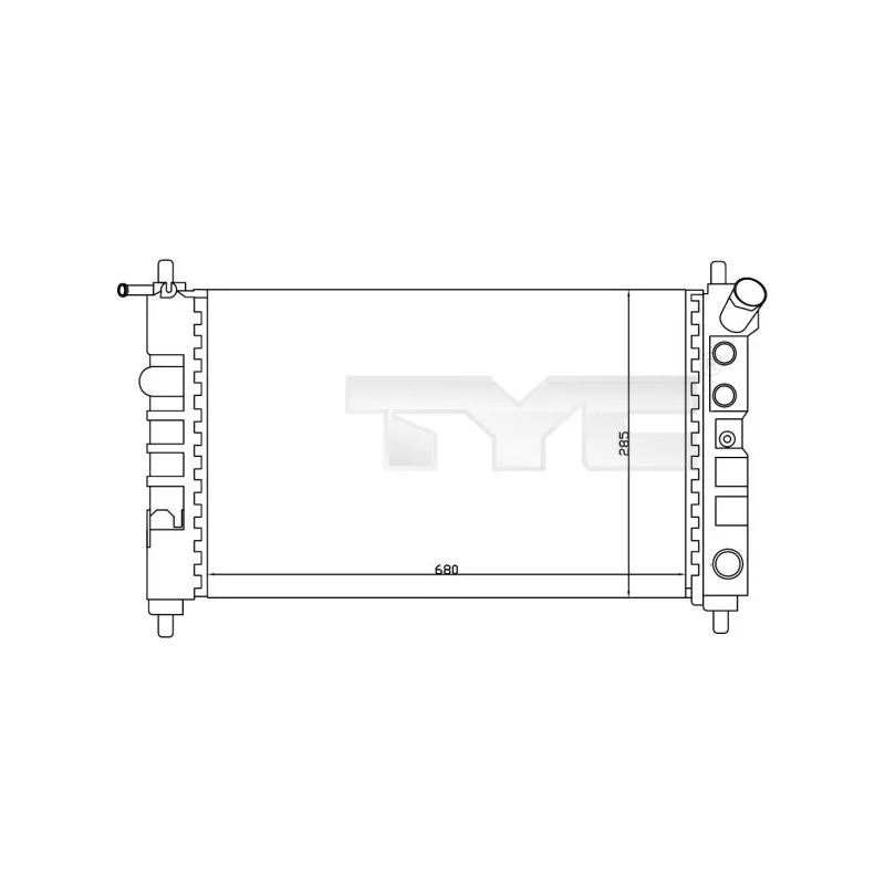 Radiateur, refroidissement du moteur TYC 725-0005