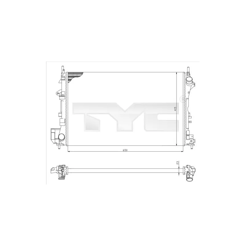 Radiateur, refroidissement du moteur TYC 725-0009