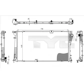 Radiateur, refroidissement du moteur TYC