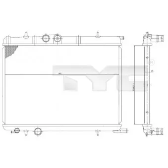 Radiateur, refroidissement du moteur TYC 726-0006