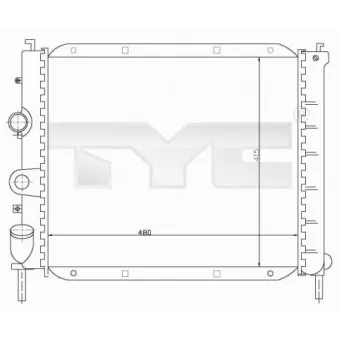 Radiateur, refroidissement du moteur TYC 728-0008-R