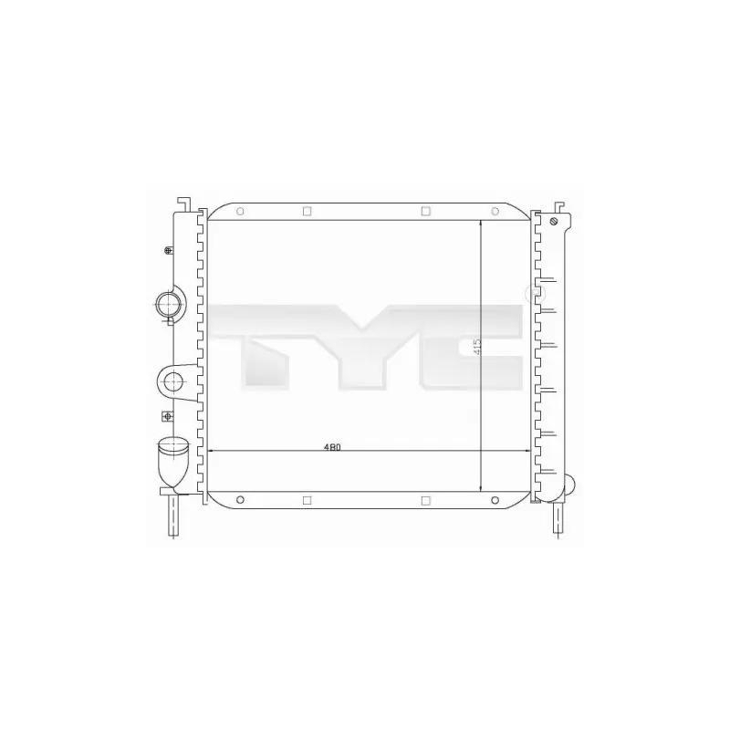 Radiateur, refroidissement du moteur TYC 728-0008-R