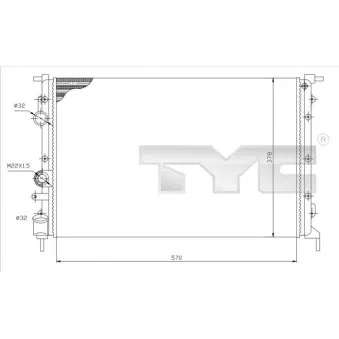Radiateur, refroidissement du moteur TYC 728-0027