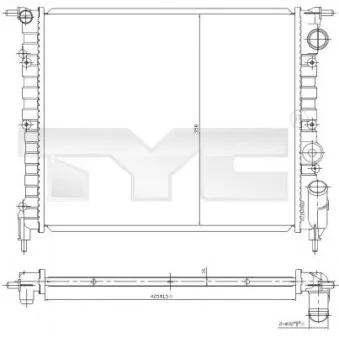 Radiateur, refroidissement du moteur TYC 728-0031
