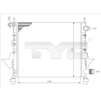 Radiateur, refroidissement du moteur TYC