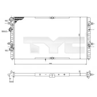 Radiateur, refroidissement du moteur TYC 731-0002