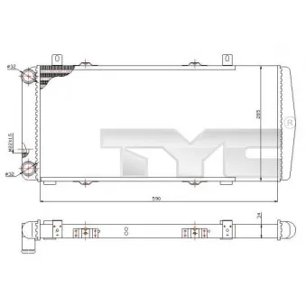 Radiateur, refroidissement du moteur TYC 732-0002