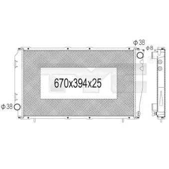 Radiateur, refroidissement du moteur TYC 734-1001