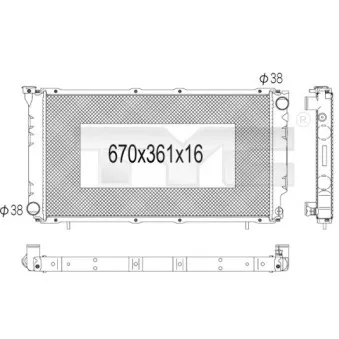 Radiateur, refroidissement du moteur TYC 734-1002
