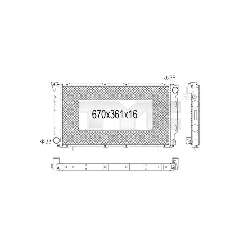 Radiateur, refroidissement du moteur TYC 734-1002