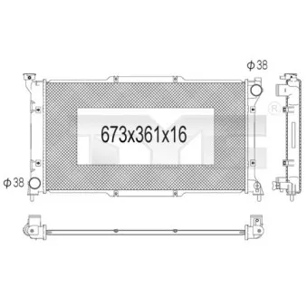 Radiateur, refroidissement du moteur TYC 734-1003