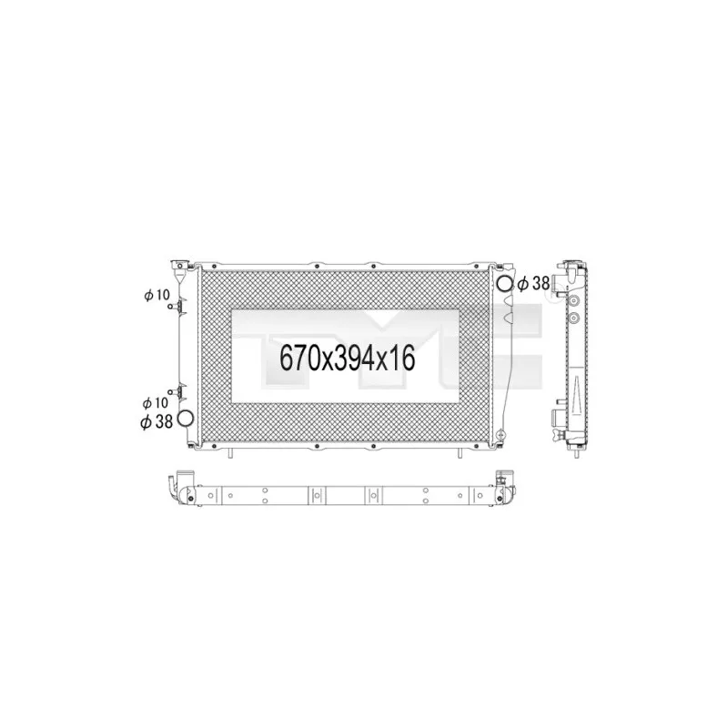 Radiateur, refroidissement du moteur TYC 734-1006