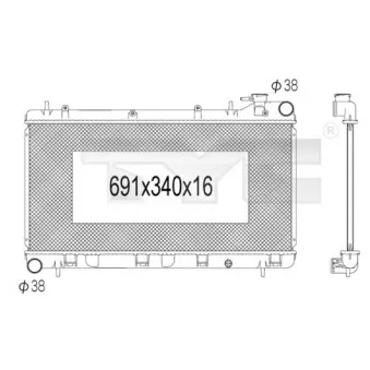 Radiateur, refroidissement du moteur TYC 734-1009