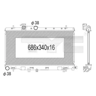 Radiateur, refroidissement du moteur TYC 734-1010