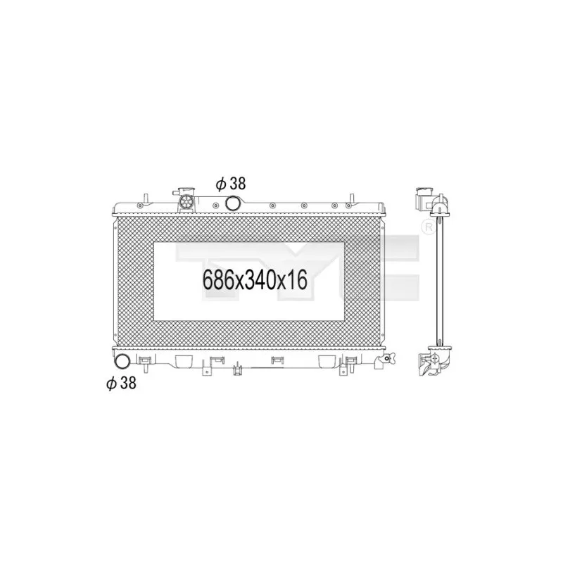 Radiateur, refroidissement du moteur TYC 734-1010