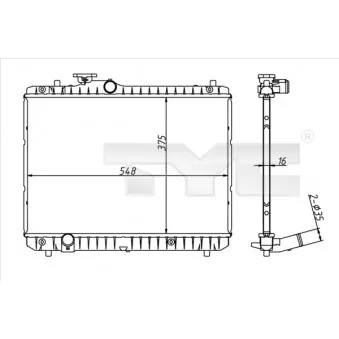 Radiateur, refroidissement du moteur TYC 735-0003