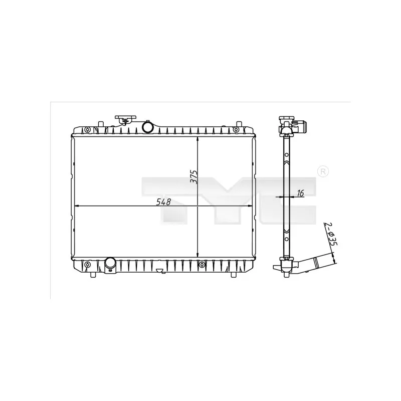 Radiateur, refroidissement du moteur TYC 735-0003