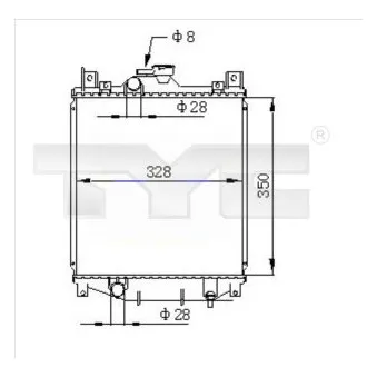 Radiateur, refroidissement du moteur TYC