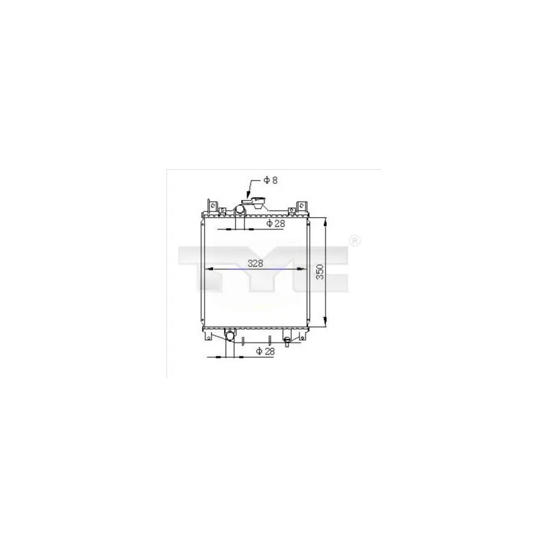 Radiateur, refroidissement du moteur TYC 735-0031