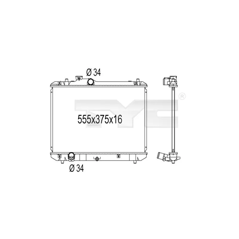 Radiateur, refroidissement du moteur TYC 735-1003