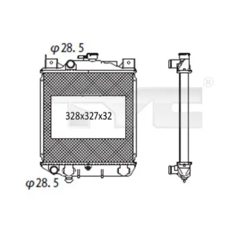Radiateur, refroidissement du moteur TYC 735-1005