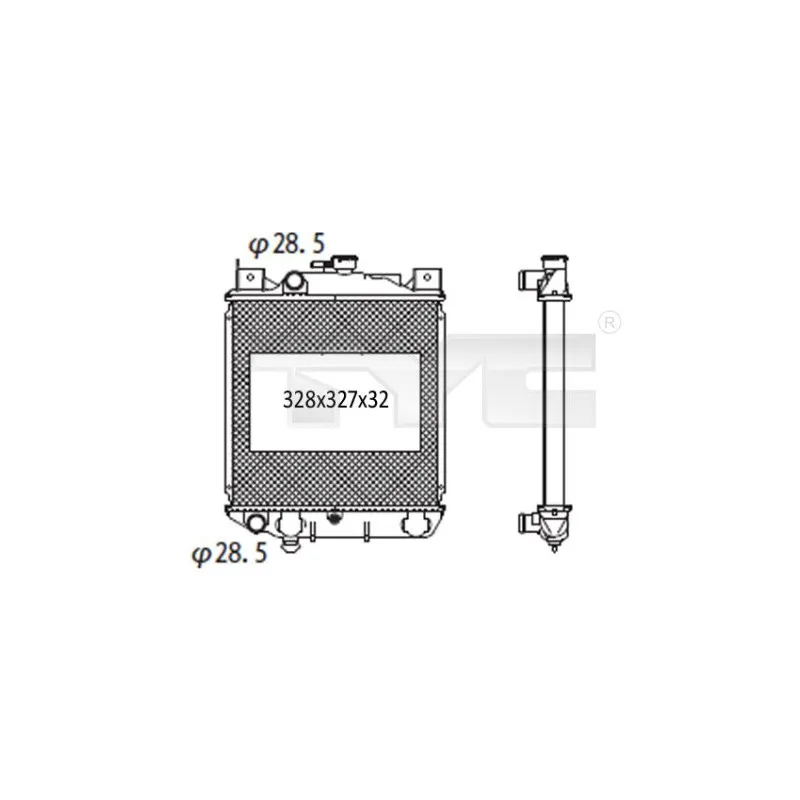 Radiateur, refroidissement du moteur TYC 735-1005