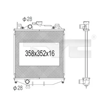 Radiateur, refroidissement du moteur TYC
