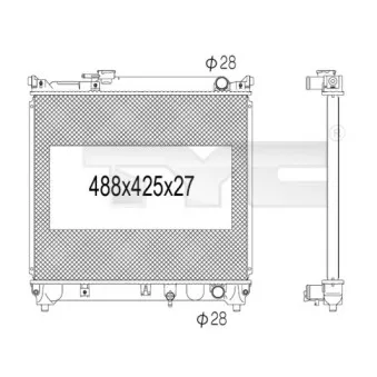 Radiateur, refroidissement du moteur TYC 735-1007
