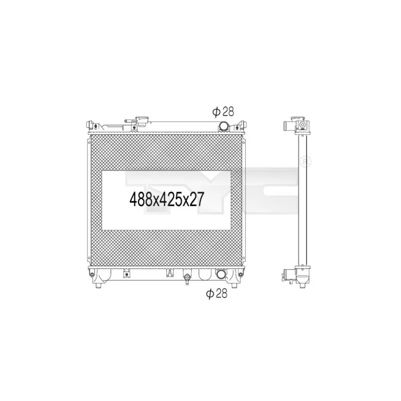 Radiateur, refroidissement du moteur TYC 735-1007