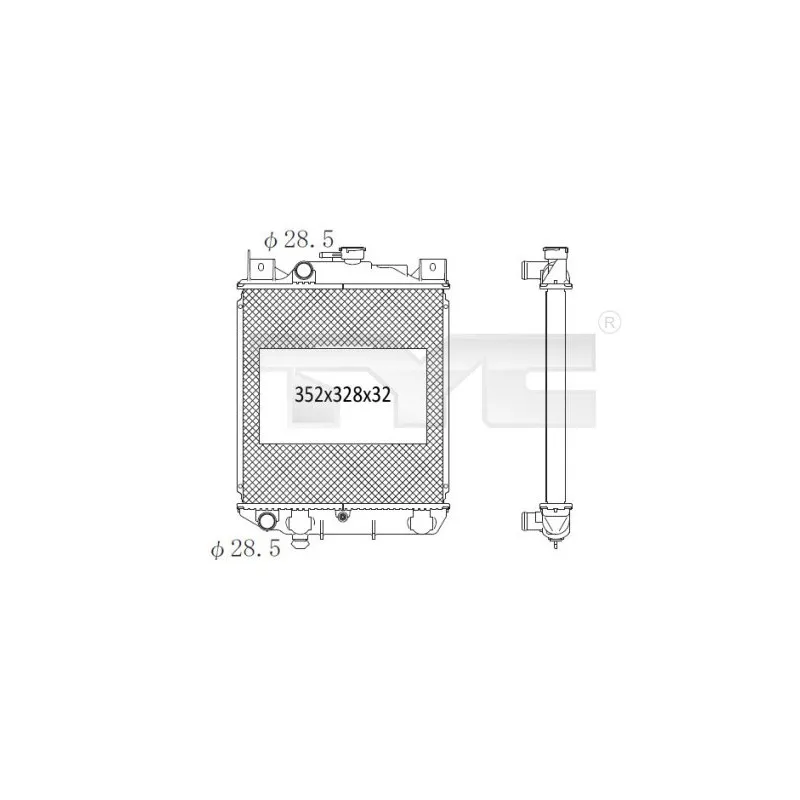 Radiateur, refroidissement du moteur TYC 735-1008