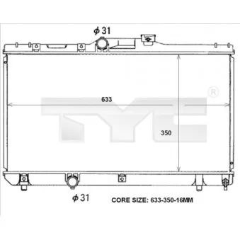 Radiateur, refroidissement du moteur TYC 736-0047
