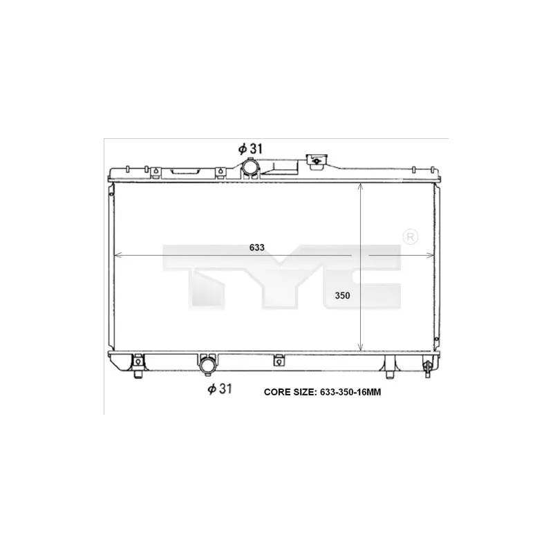 Radiateur, refroidissement du moteur TYC 736-0047