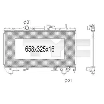 Radiateur, refroidissement du moteur TYC 736-1001