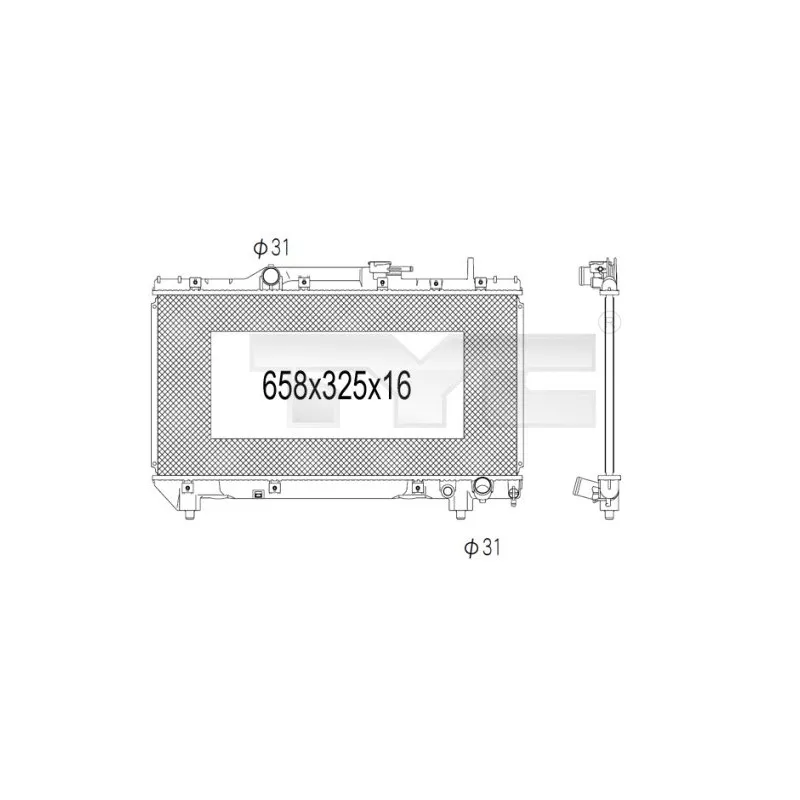 Radiateur, refroidissement du moteur TYC 736-1001