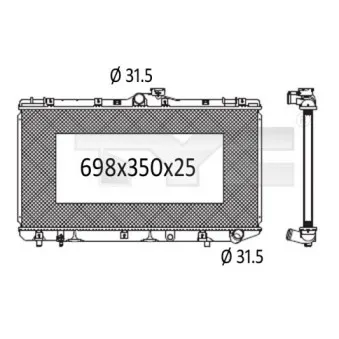 Radiateur, refroidissement du moteur TYC 736-1002
