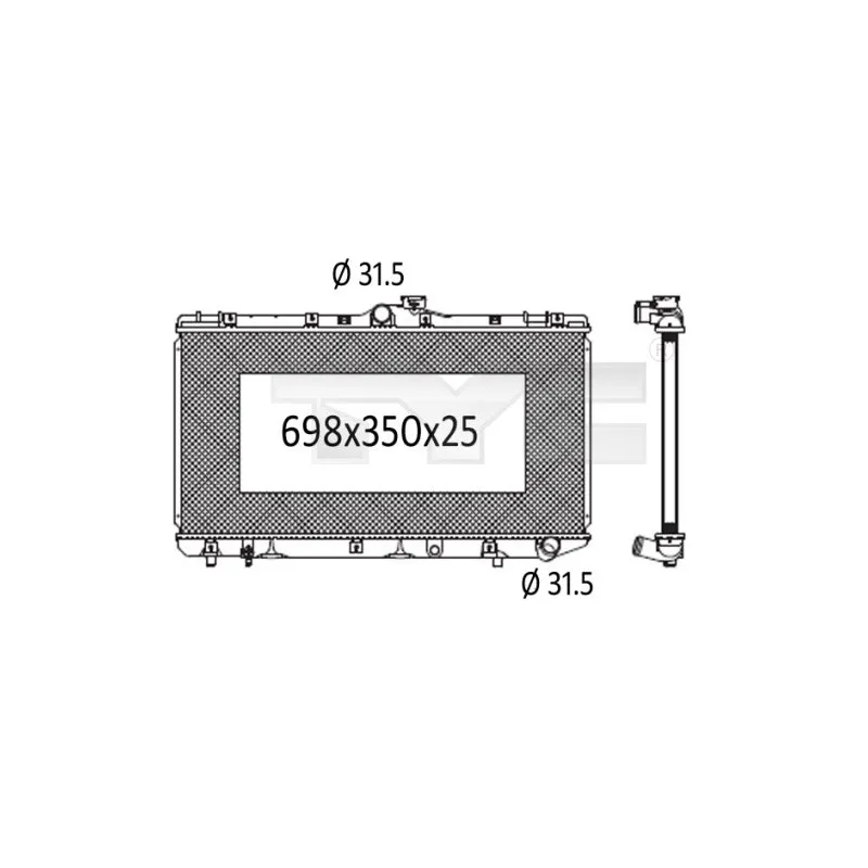 Radiateur, refroidissement du moteur TYC 736-1002