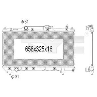 Radiateur, refroidissement du moteur TYC