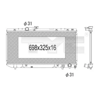 Radiateur, refroidissement du moteur TYC