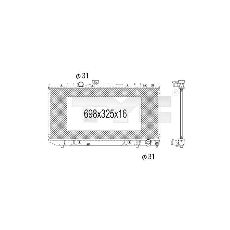 Radiateur, refroidissement du moteur TYC 736-1004
