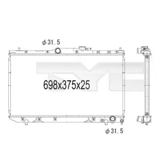 Radiateur, refroidissement du moteur TYC 736-1007