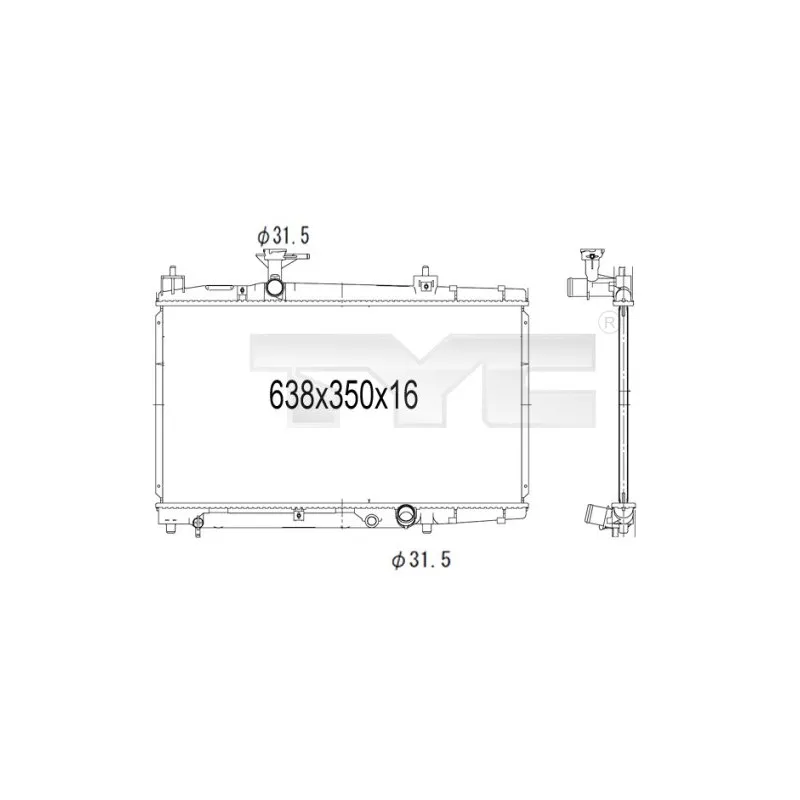Radiateur, refroidissement du moteur TYC 736-1010